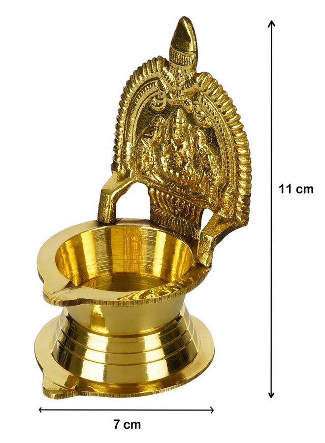 SH Retail Brass Kamakshi Oil Diya (Gold_2.7 Inch X 2.7 Inch X 4.3 Inch) - Image 2